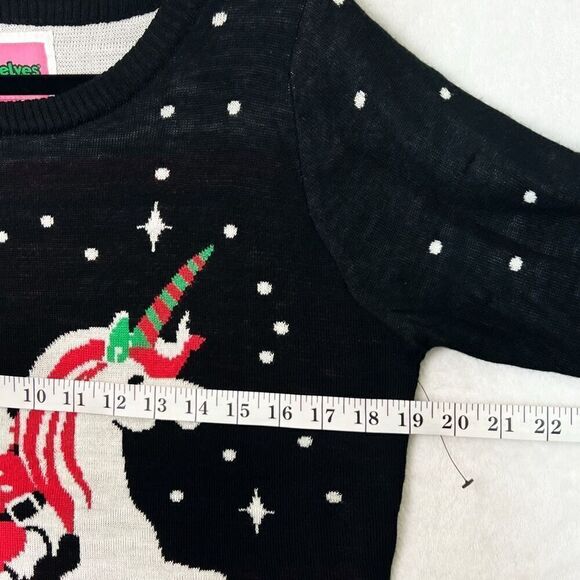 Tipsy Elves Womens Santa Unicorn Ugly Christmas Sweater  S  NWOT Festive Holiday - Picture 8 of 10